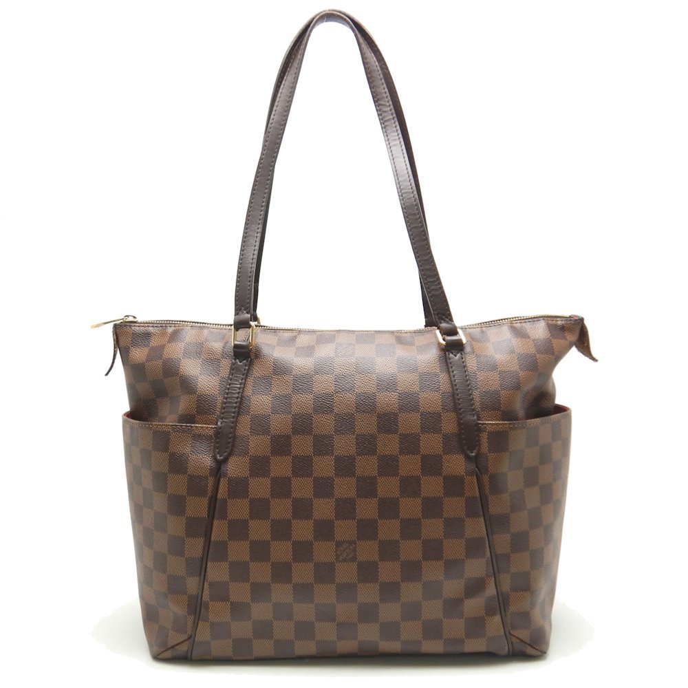 Louis Vuitton Damier Totally MM Ebene Shoulder Bag Brown